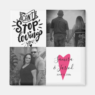 Quote Photo Collage Valentine’s Day Card Magnet