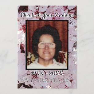 Quote Photo Plum Blossoms Background Funeral Programme