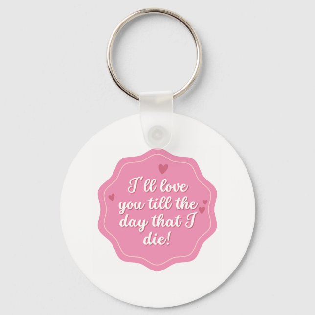Quote | Pink | Pastel Key Ring (Front)