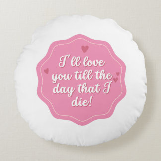 Quote | Pink | Pastel Round Cushion