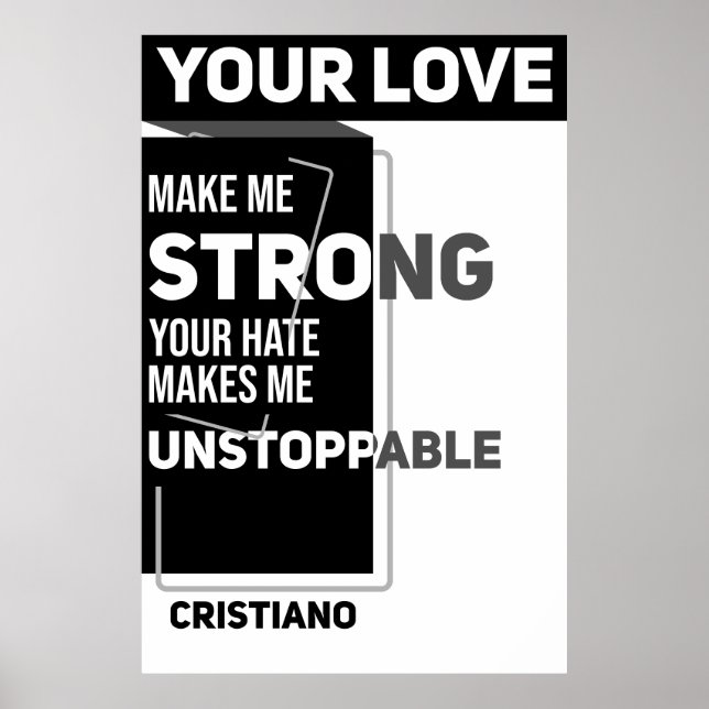 quote player football motivation poster (Front)