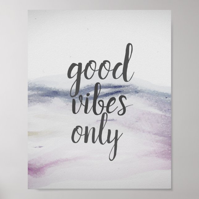 quote poster good vibes only abstract design (Front)