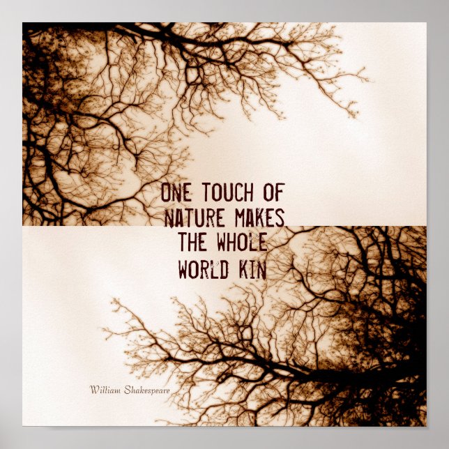 quote poster nature art in sepia (Front)