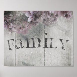 quote poster rustic chic flowers and wood