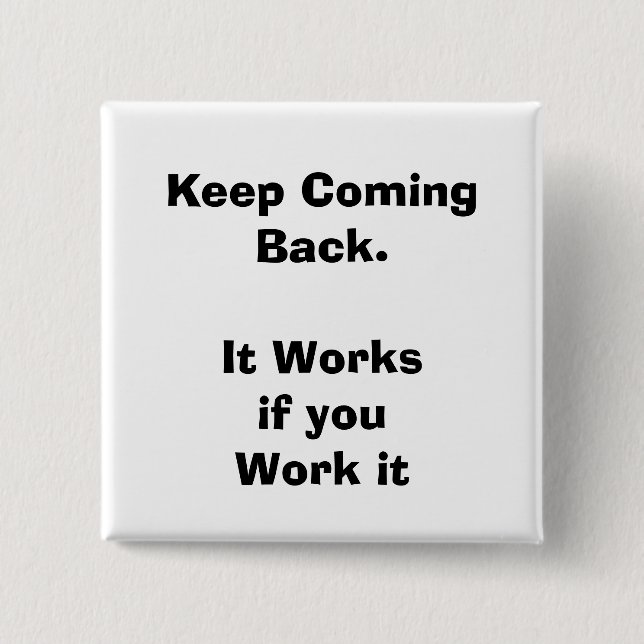 quote, recovery 15 cm square badge (Front)