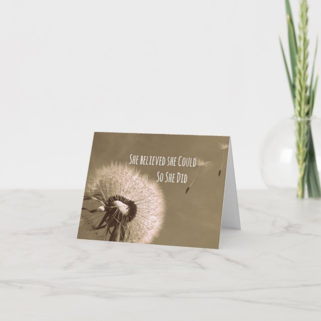 Quote: She believed she could so she Did Card (Front)