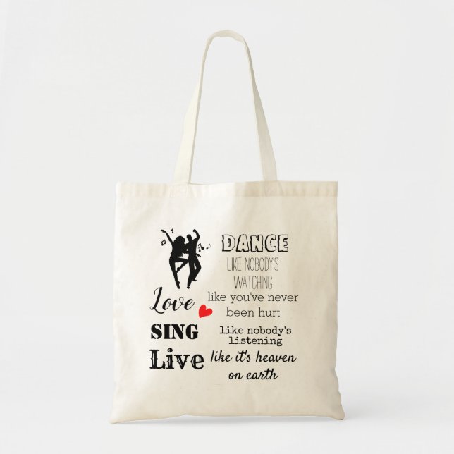 Quote Simple Minimalist Tote Bag (Front)