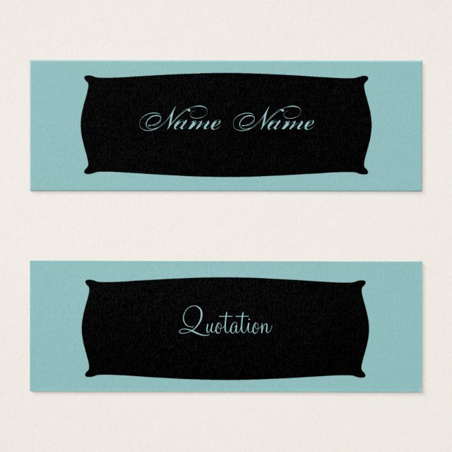Quote Something  Bold Stylish Designer Modern (Front & Back)