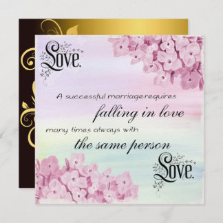 Quote Text Calligraphy And Flowers Nature Frame Invitation