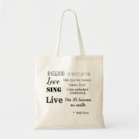 Quote Tote Bag Simple Minimalist