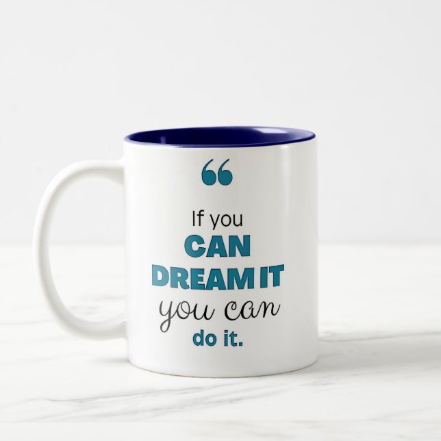 Quote Two-Tone Coffee Mug (Left)