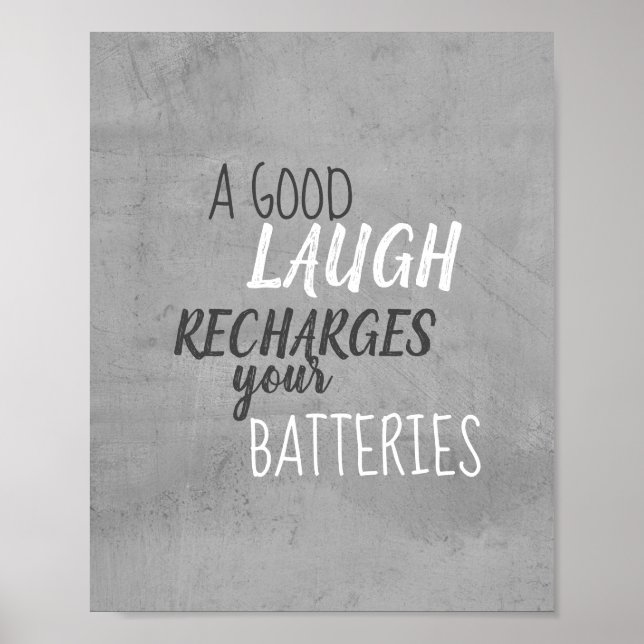 quote wall art typography a good laugh (Front)