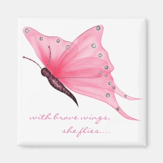 QUOTE; with brave wings... Magnet (Front)