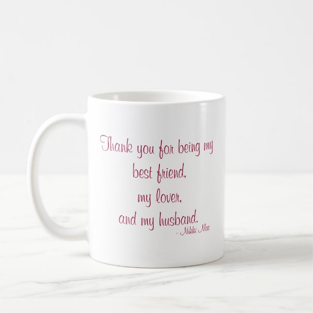 Quote with Message "Love" mug (Left)