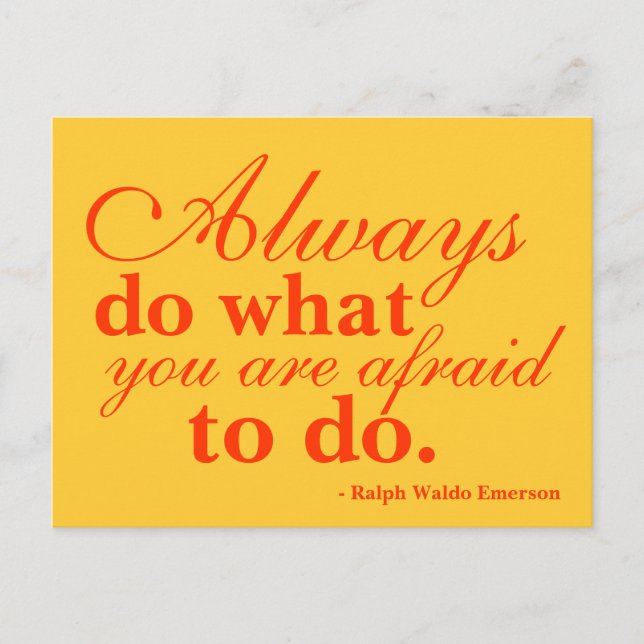 Quoteable - Do What You Fear Most - Post Card (Front)