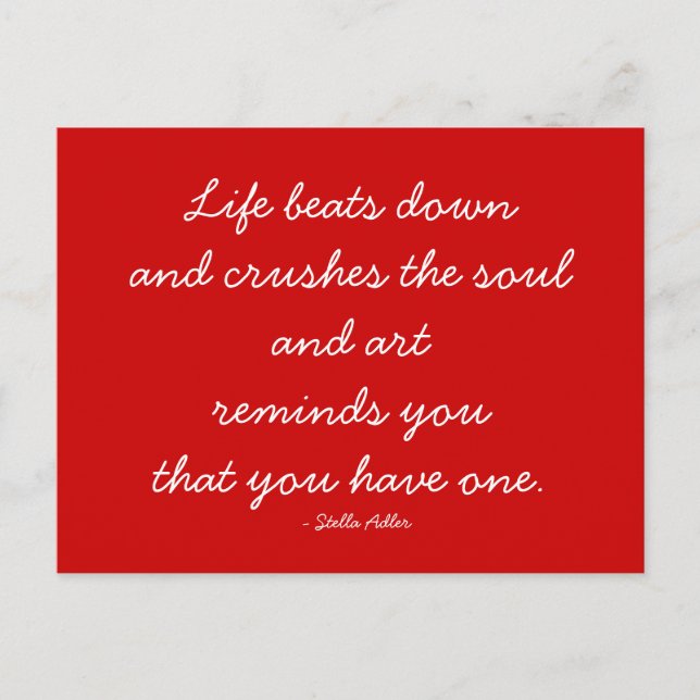 Quoteable Postcard - Art and Soul (Front)