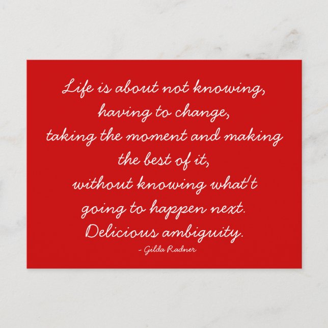 Quoteable Postcard - Life and Challenge (Front)