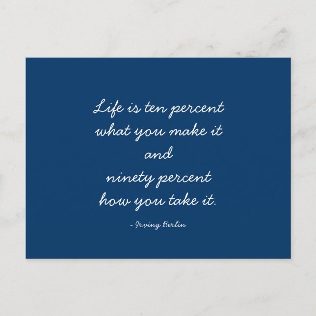 Quoteable Quotes - Advice and Observations - Life Postcard (Front)