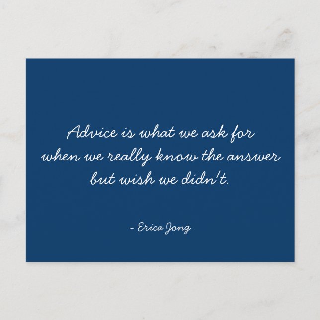 Quoteable Wisdom - Observations and Advice Postcard (Front)