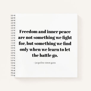 Quotes about inner peace notebook