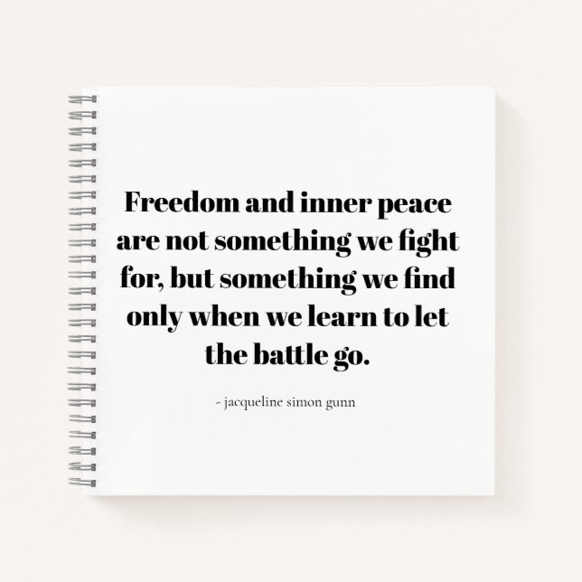 Quotes about inner peace notebook (Front)