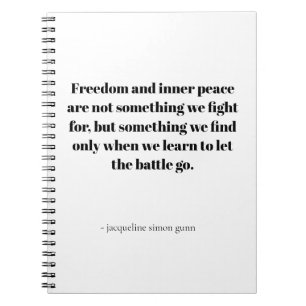 Quotes about inner peace notebook