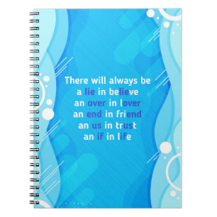 quotes about love, life and friendship  notebook