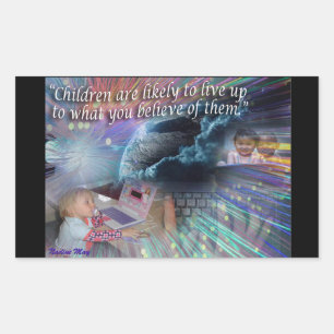 Quotes about our Children Rectangular Sticker