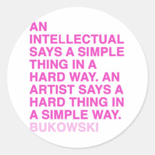 Quotes by Charles Bukowski Classic Round Sticker