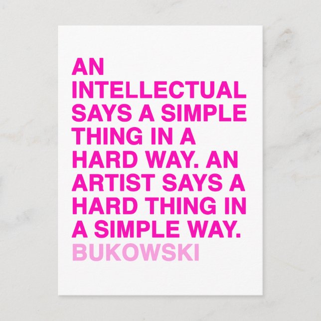 Quotes by Charles Bukowski Postcard (Front)