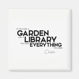 QUOTES: Cicero: A garden and a library Magnet
