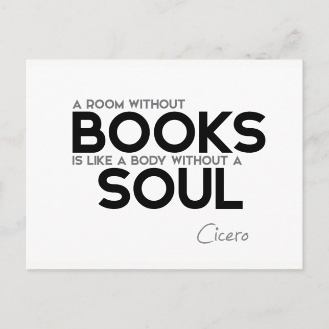 QUOTES: Cicero: Room without books Postcard (Front)