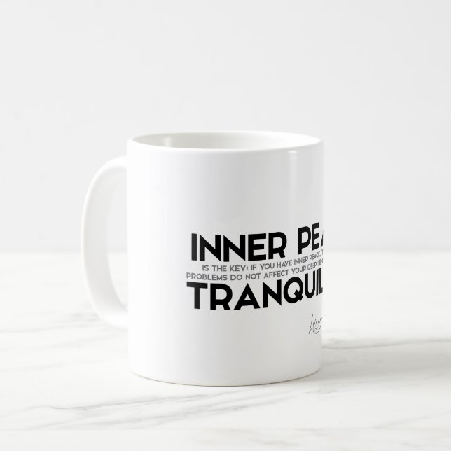 QUOTES: Dalai Lama - Inner Peace Coffee Mug (Front Left)