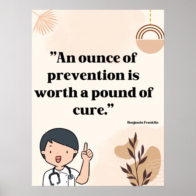 Quotes for doctor office, hospital clinic poster (Front)