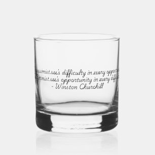 "Quotes for Life" Collection- Winston Churchill Whiskey Glass