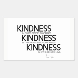 QUOTES: Lao Tzu: Kindness Rectangular Sticker