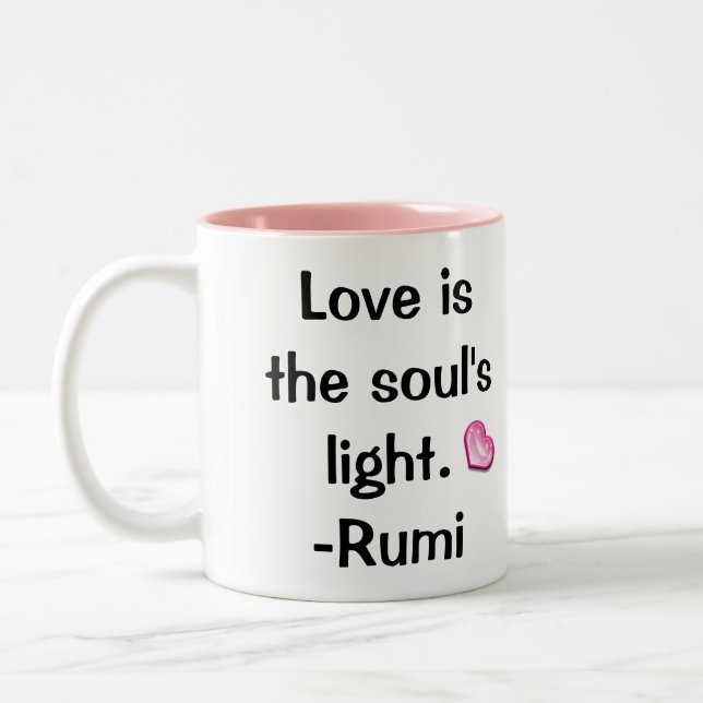 Quotes: Love Is-Rumi Mug (Left)