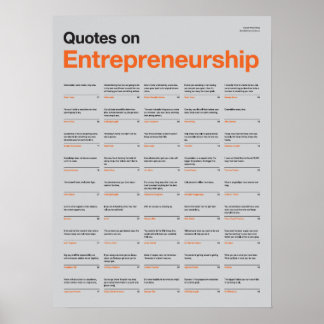 Quotes on Entrepreneurship Poster - Grey Edition