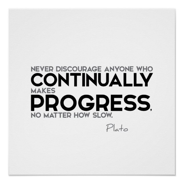 QUOTES: Plato: Continually Progress Poster (Front)