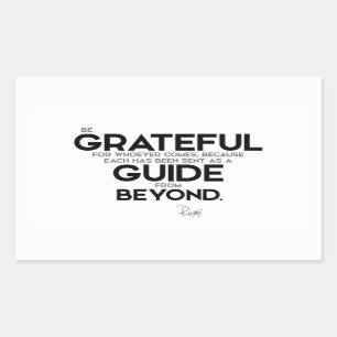 QUOTES: Rumi: Guide from beyond Rectangular Sticker