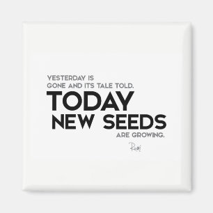 QUOTES: Rumi: New seeds are growing Magnet
