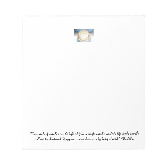 Quotes To Inspire:"Thousands.."~Buddha- Notepad (Front)