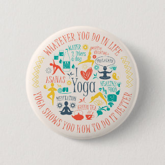 Quotes Yoga 6 Cm Round Badge