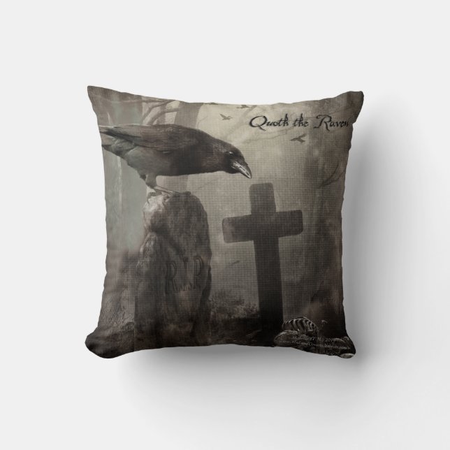 Quoth the Raven Cushion (Front)