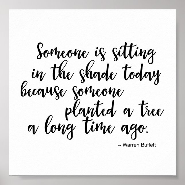 Quoting Warren Buffet Poster (Front)