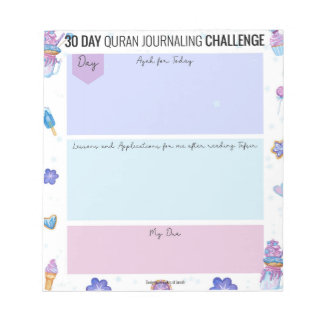 Quran 30 day Challenge Journal Notepad