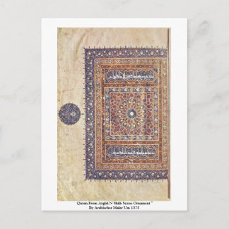 Quran From Arghã N Shâh Scene Ornament " Postcard
