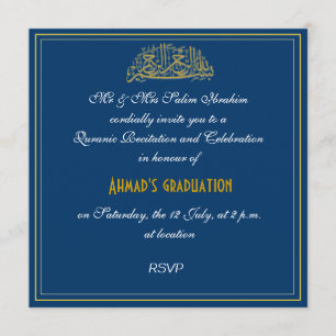 Quranic recitation muslim celebration invite