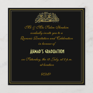 Quranic recitation muslim celebration invite