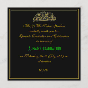 Quranic recitation muslim celebration invite